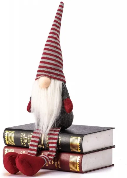 Tutumi Vianočný škriatok ELF 025 - 60 cm sivý/červený