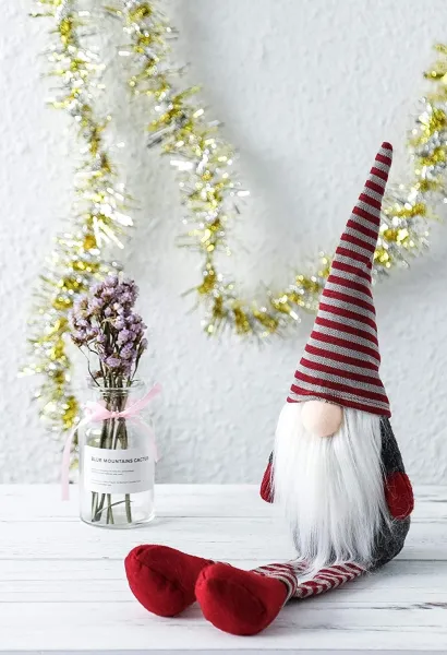 Tutumi Vianočný škriatok ELF 025 - 60 cm sivý/červený