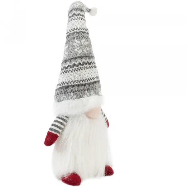 Tutumi Vianočný škriatok ELF 0623 - 48 cm sivý/biely