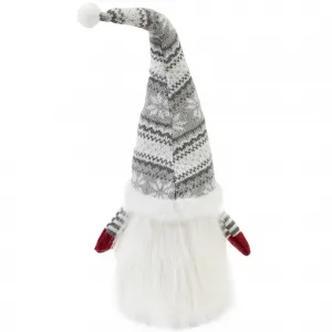Tutumi Vianočný škriatok ELF 0623 - 48 cm sivý/biely