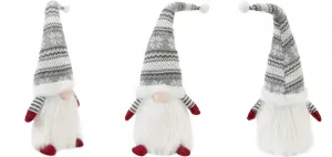 Tutumi Vianočný škriatok ELF 0623 - 48 cm sivý/biely