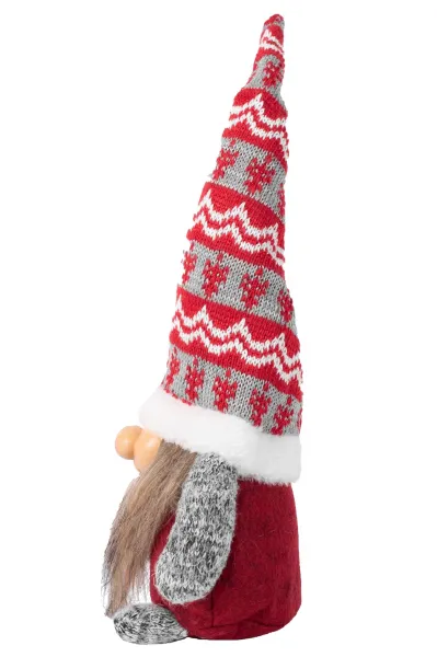 Tutumi Vianočný škriatok 066 - 30 cm sivý/červený