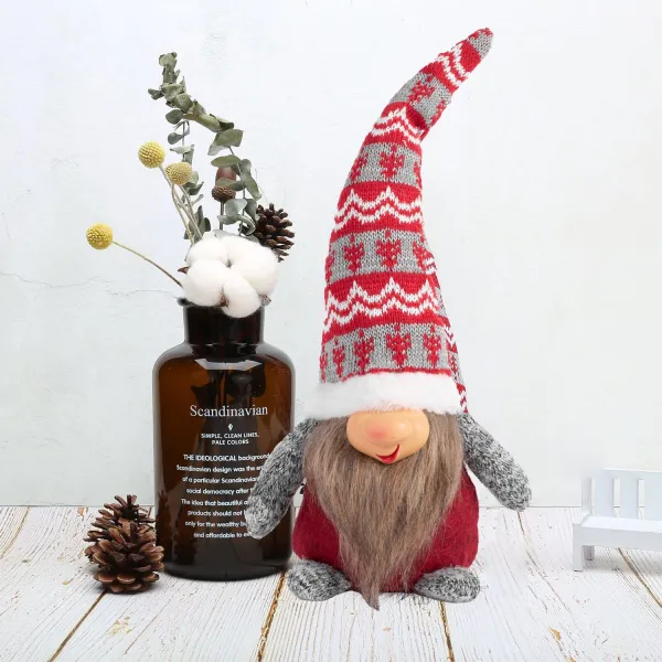 Tutumi Vianočný škriatok 066 - 30 cm sivý/červený