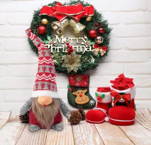 Tutumi Vianočný škriatok 066 - 30 cm sivý/červený