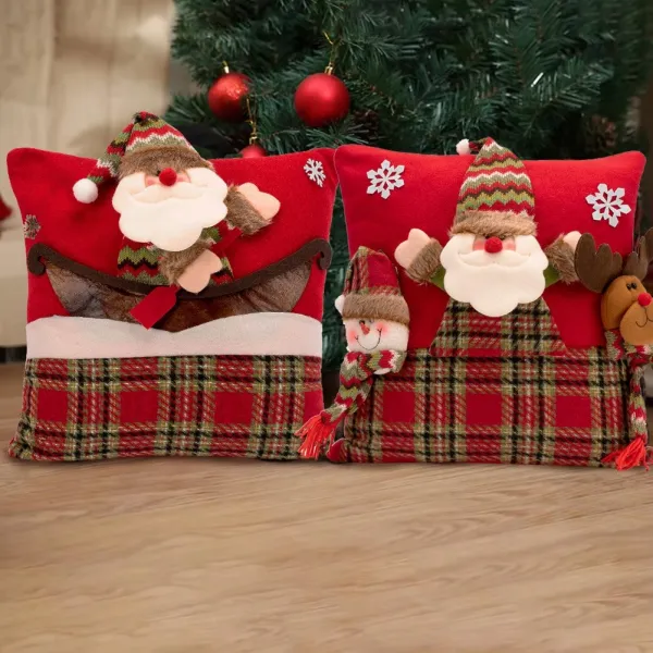 Tutumi Vianočný obliečka na vankúš Santa 40x40 cm červený