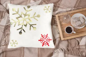 Tutumi Vianočná obliečka na vankúš Snehová vločka 45x45 cm biela/zlatá