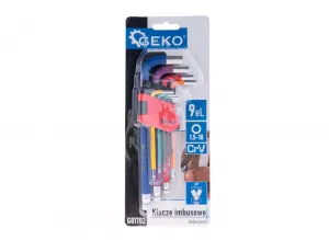 Geko KĽÚČE FAREBNÉ IMBUSOVÉ CrV 1,5 - 10 mm SADA 9 ks