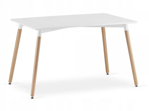 Obdĺžnikový stôl ADRIA 120x80 biely + 4 stoličky LAGO čierne