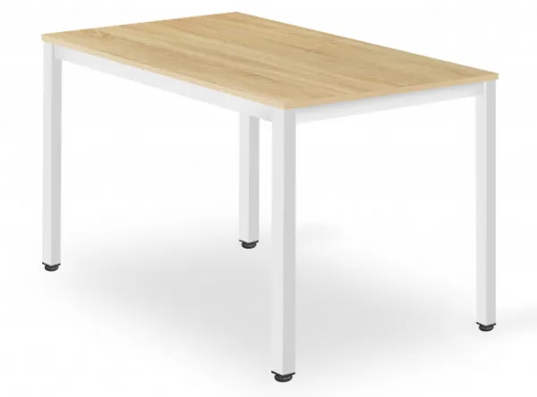 Súprava obdĺžnikový stôl TESSA 120x60 dub + 4 stoličky OSAKA biela
