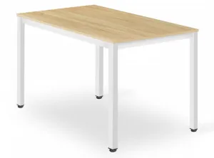 Súprava obdĺžnikový stôl TESSA 120x60 dub + 4 stoličky OSAKA biela