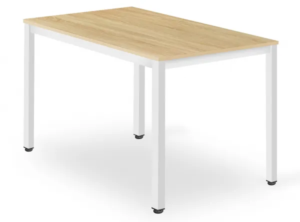 Súprava obdĺžnikový stôl TESSA 120x60 dub + 4 stoličky OSAKA biela