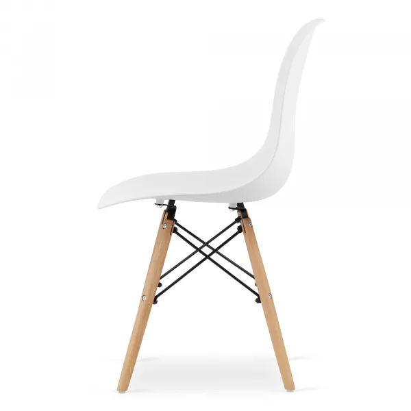 Okrúhly stolový set TODI 80cm biely + 4 stoličky OSAKA biely