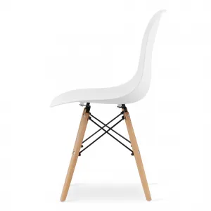 Okrúhly stolový set TODI 80cm biely + 4 stoličky OSAKA biely