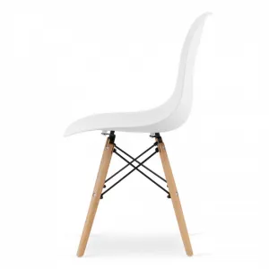 Okrúhly stolový set TODI 80cm biely + 4 stoličky OSAKA biely