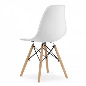 Okrúhly stolový set TODI 80cm biely + 4 stoličky OSAKA biely