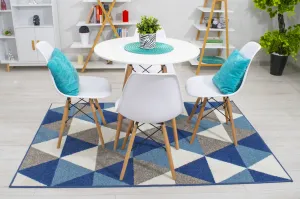 Okrúhly stolový set TODI 80cm biely + 4 stoličky OSAKA biely