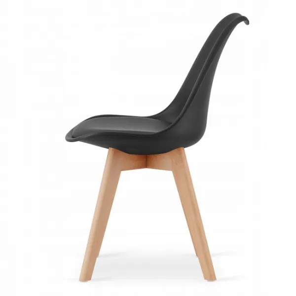 Súprava štvorcový stôl 80x80 dub sonoma + 4 stoličky MARK black