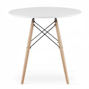 Okrúhly stôl TODI 80 cm - biely 9403 20 80 00