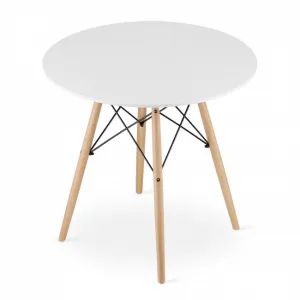 Okrúhly stôl TODI 80 cm - biely 9403 20 80 00