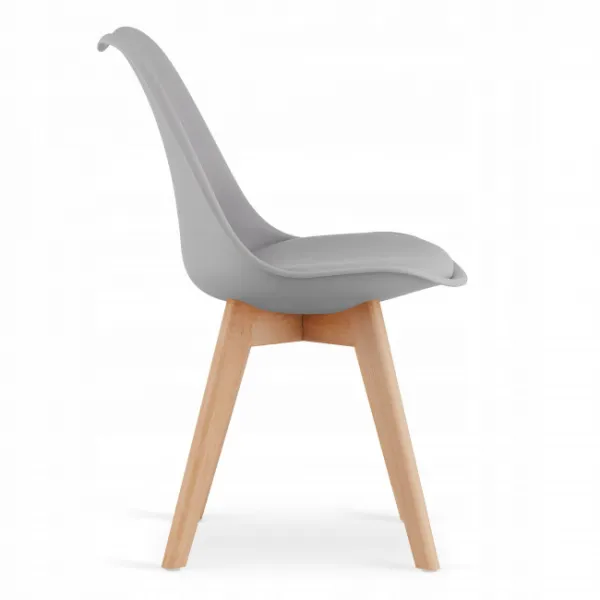 Okrúhly stolový set TODI 80cm biely + 4 stoličky MARK sivé