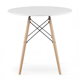 Okrúhly stôl TODI 80 cm - biely 9403 20 80 00