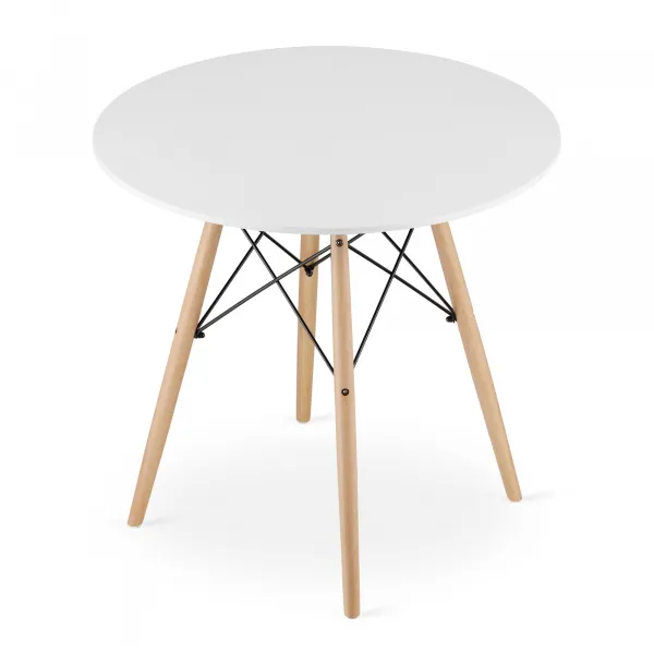 Okrúhly stôl TODI 80 cm - biely 9403 20 80 00