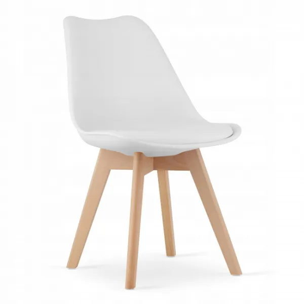 Okrúhly stolový set TODI 80cm biely + 4 stoličky MARK biely
