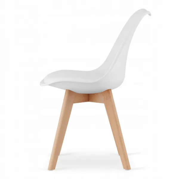 Okrúhly stolový set TODI 80cm biely + 4 stoličky MARK biely