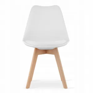 Okrúhly stolový set TODI 80cm biely + 4 stoličky MARK biely