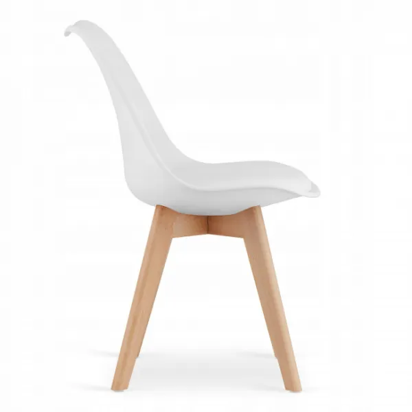 Okrúhly stolový set TODI 80cm biely + 4 stoličky MARK biely