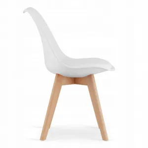 Okrúhly stolový set TODI 80cm biely + 4 stoličky MARK biely