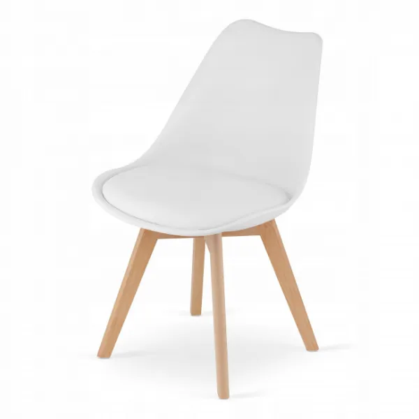 Okrúhly stolový set TODI 80cm biely + 4 stoličky MARK biely