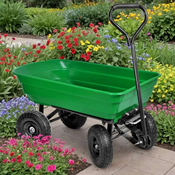 Prepravný vozík GARTEN so sklápačom zelený