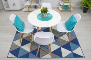 Okrúhly stolový set TODI 80cm biely + 4 stoličky OSAKA biely