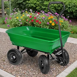 Prepravný vozík GARTEN so sklápačom zelený