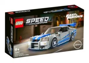 LEGO SPEED CHAMPIONS Fast & Furious Nissan Skyline GT-R (R34) 319 dielikov 76917 kociek