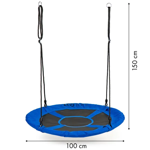 Záhradná hojdačka bocianie hniezdo 100cm Modrá
