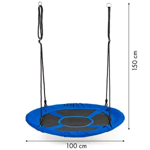 Záhradná hojdačka bocianie hniezdo 100cm Modrá