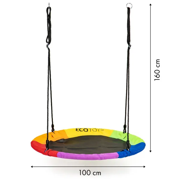 Záhradná hojdačka bocianie hniezdo 100cm Viacfarebné