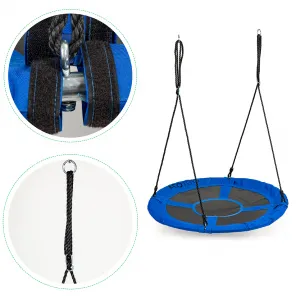 Záhradná hojdačka bocianie hniezdo 100cm Modrá