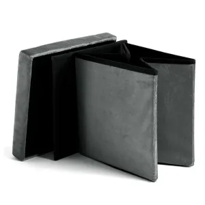 DIEGO zamatový skladací puf graphite VELVET veľkosť M