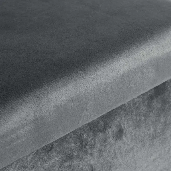 DIEGO zamatový skladací puf graphite VELVET veľkosť M