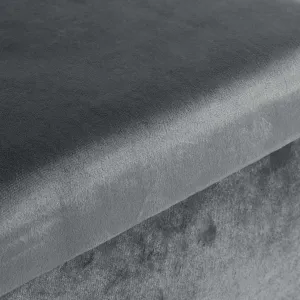 DIEGO zamatový skladací puf graphite VELVET veľkosť M