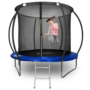 Trampolína so sieťou a rebríkom HENZEN 244 cm modrá FT 8