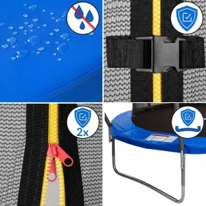 Trampolína so sieťou a rebríkom HENZEN 244 cm modrá FT 8