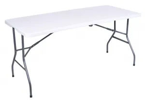 Cateringový stôl RICO skladací v kufríku - 152 cm - biely