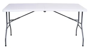 Cateringový stôl RICO skladací v kufríku - 152 cm - biely