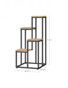 VASAGLE stojan na kvety 2810 s 4 policami
