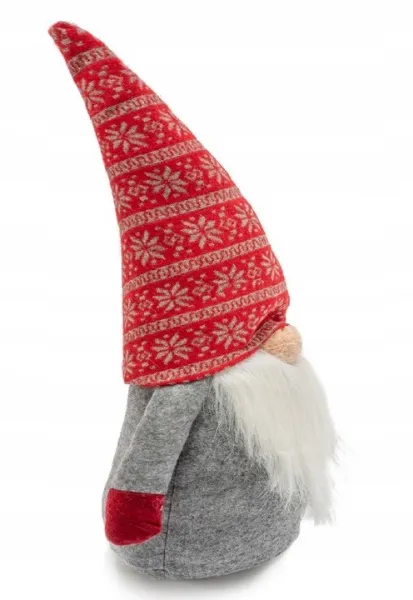Tutumi Vianočný škriatok elf 019 - 50 cm červený/šedý