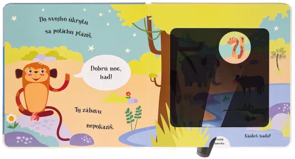 Dobrú noc, opička! Kniha s kúzelnou baterkou